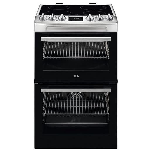 AEG CCX1530ACM SurroundCook 550mm Double Electric Cooker Ceramic Hob S/Steel