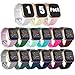 Ouwegaga Compatible for Versa 2 Bands Fitbit Versa Lite Band Women Men Wristbands Straps Large 15 Packs