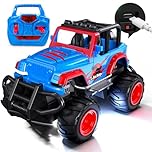 Tecnock Mini RC Car for Kids, 1:32 Scale Remote Control Car with Type-C Rechargeable Battery, 2.4GHz Durable Small RC Truck with Easy Joystick, Indoor Outdoor Toy Gift for Boys and Girls