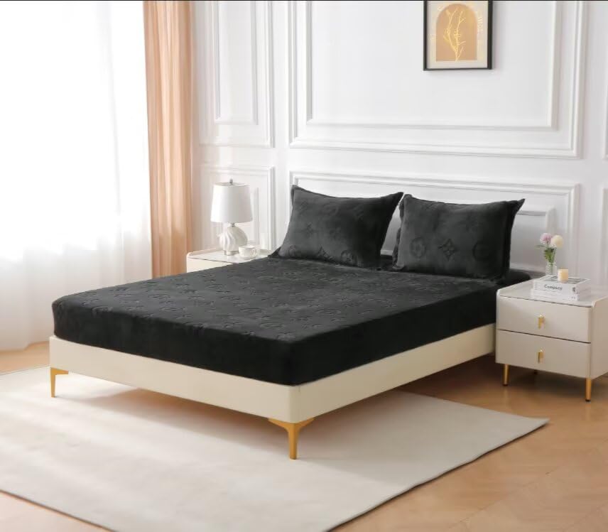 Milk Velvet Sheet 3-Piece Set(Include 1 Fitted Sheet &amp; 2 Pillowcases)-Truly Soft Milk Fluff Fitted Sheet