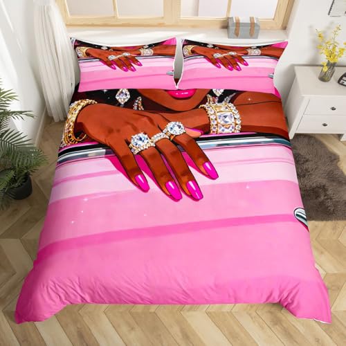 Castle Fairy American Style Girl Bedding Set Makeup Nail Diamond