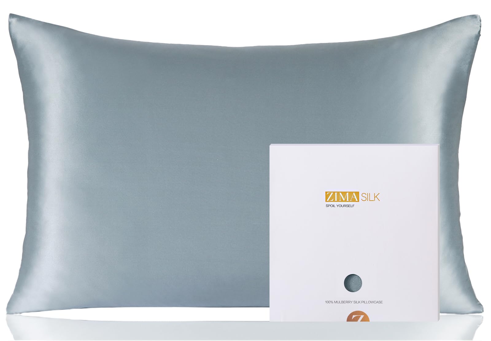 ZIMASILK 100% Pure Mulberry Silk Pillow Cases for Hair and Skin, Standard