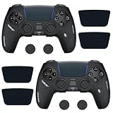 2 coperture antiscivolo per controller PS5, set di coperture antiscivolo in silicone per controller PS5 con spazi per il pollice, adesivi per touch pad, nero
