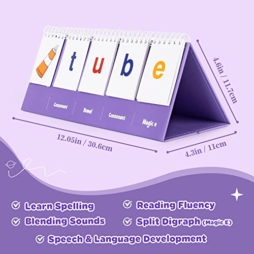 Aizweb Magic E Word Games,Phonics Games Flash Card For Preschool Kindergarten Classroom Must Haves,Spelling Reading Learning Games,Speech Therapy Montessori Educational Toy Gift For Kid 3 4 5 Year Old #TOP6