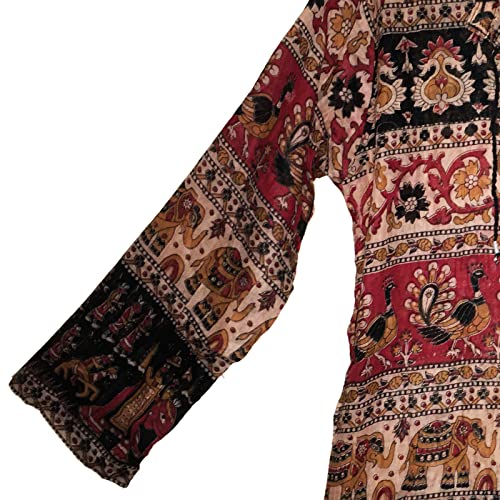 Fashion Of India Indian Vintage Pattern Cotton Top Gn Maya Hippie Blusa Dress Blouse Women Multi #TOP3