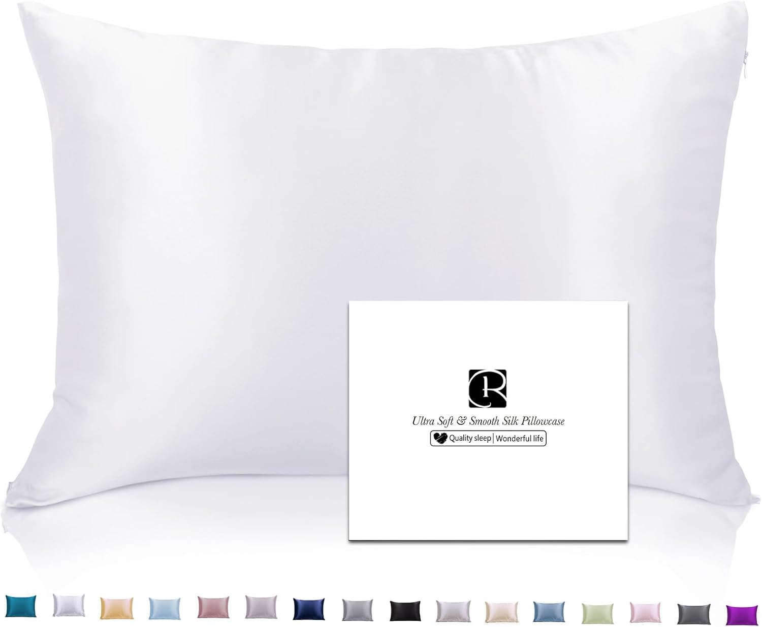 Ravmix 100 Mulberry Silk Pillowcase for Hair and Skin with Hidden