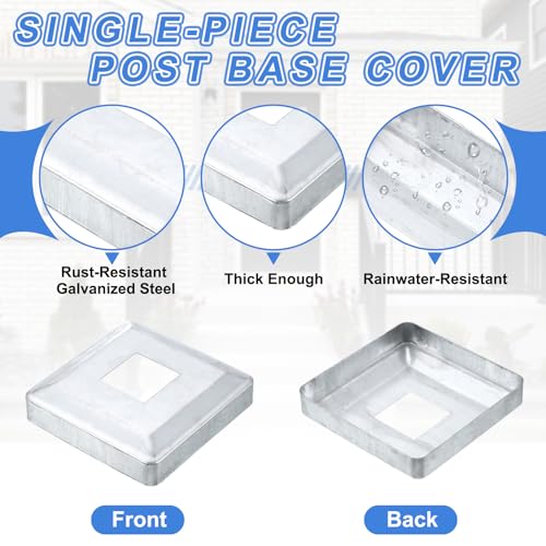 Falda de poste de estilo integral metálica para proteger columnas de porche 3