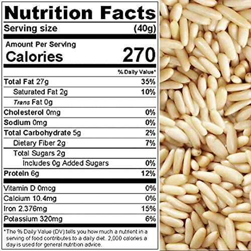 Presto Sales Pine Nuts, Turkish Mediterranean 8 Oz. | Sweet Nutritious, Superfood, Increases Your Energy Levels | Resealable 0.5 Lb. Bag By Presto Sales Llc #TOP4