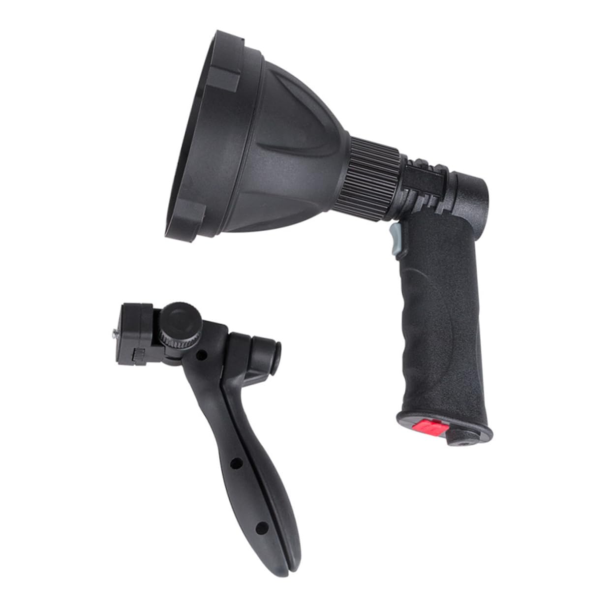 DOITOOL Wiederaufladbare LED Spotlampe mit 4000 Mah Akku und Verstellbarem Dreieckshalter 3 Leuchtmodi Tragbarer Camping Scheinwerfer für Jagd und Outdoor mit 300m Reichweite