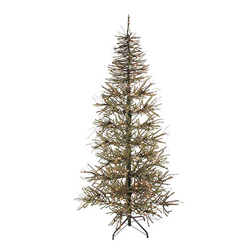 7' Pre-Lit Warsaw Twig Two-Tone Artificial Christmas Tree - Clear Lights #TOP5