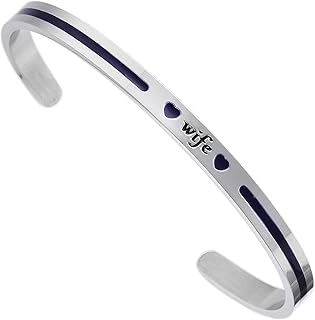 Deputy Wife Jewelry Police Officer Gift Thin Bangle Bracelet Police Wife Mom Brcelet