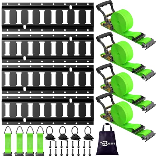 Trekassy E-Track Tie-Down Rail Kit (4 Pack)