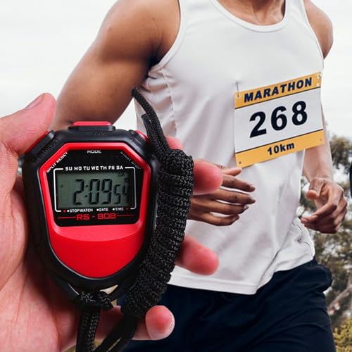Stop Watchs Minuterie | Minuterie D'arrêt Numérique Imperméable. Montre polyvalente Pour La Natation À Vélo De Football – Image 6