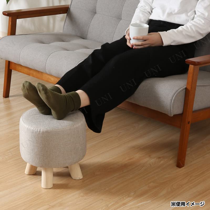 Amazon｜不二貿易 ファブリック スツール ラウンド ミニサイズ  