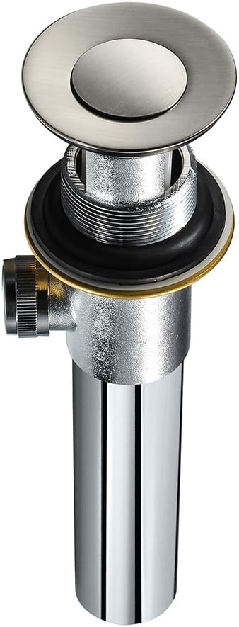 Purelux Bathroom Faucet Vanity Sink Metal Pop-Up Drain Stopper Assembly with Lift Rod and Overflow, Oil Rubbed Bronze Finish - - 