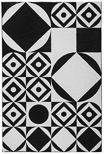 KadimaDesign Design Moderno Tappeto My Black & White 160 x 230 Bianco-Nero