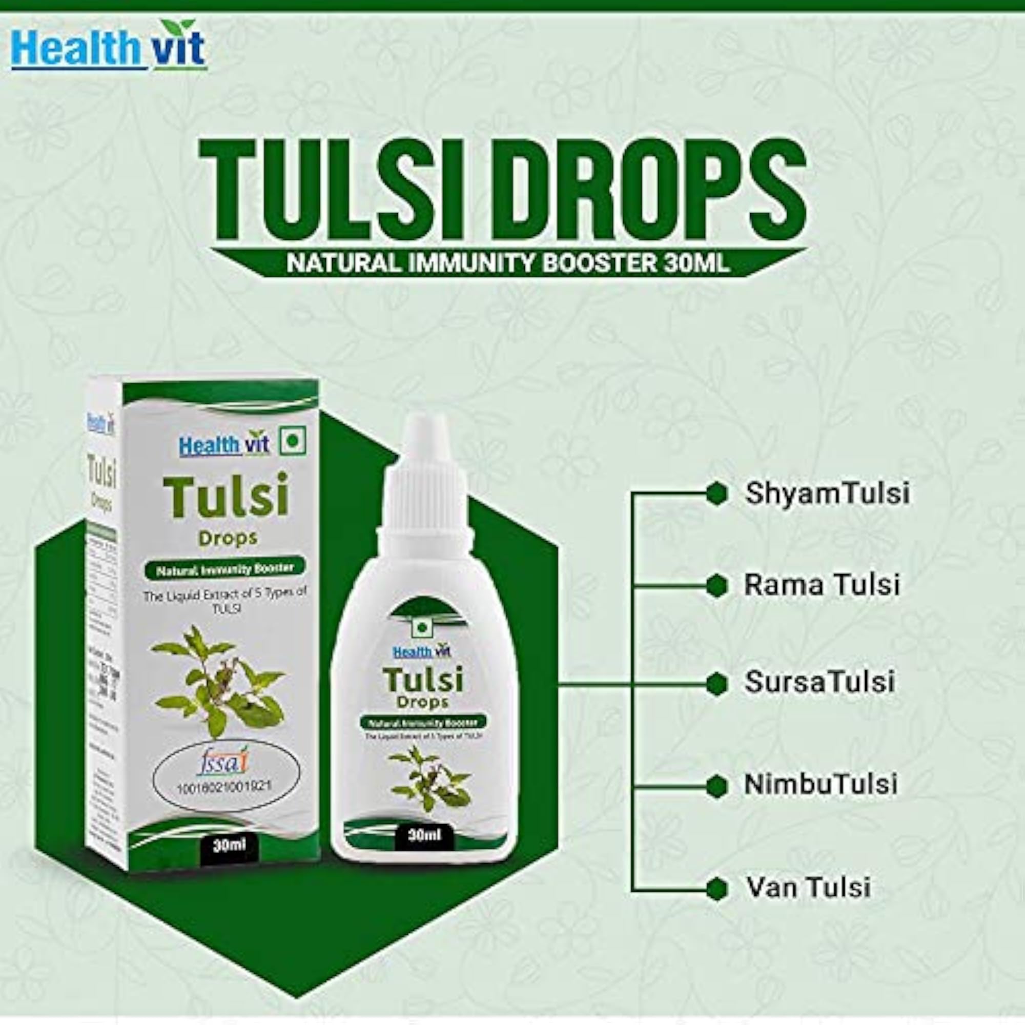 Healthvit Tulsi Drops, Natural Immunity Booster