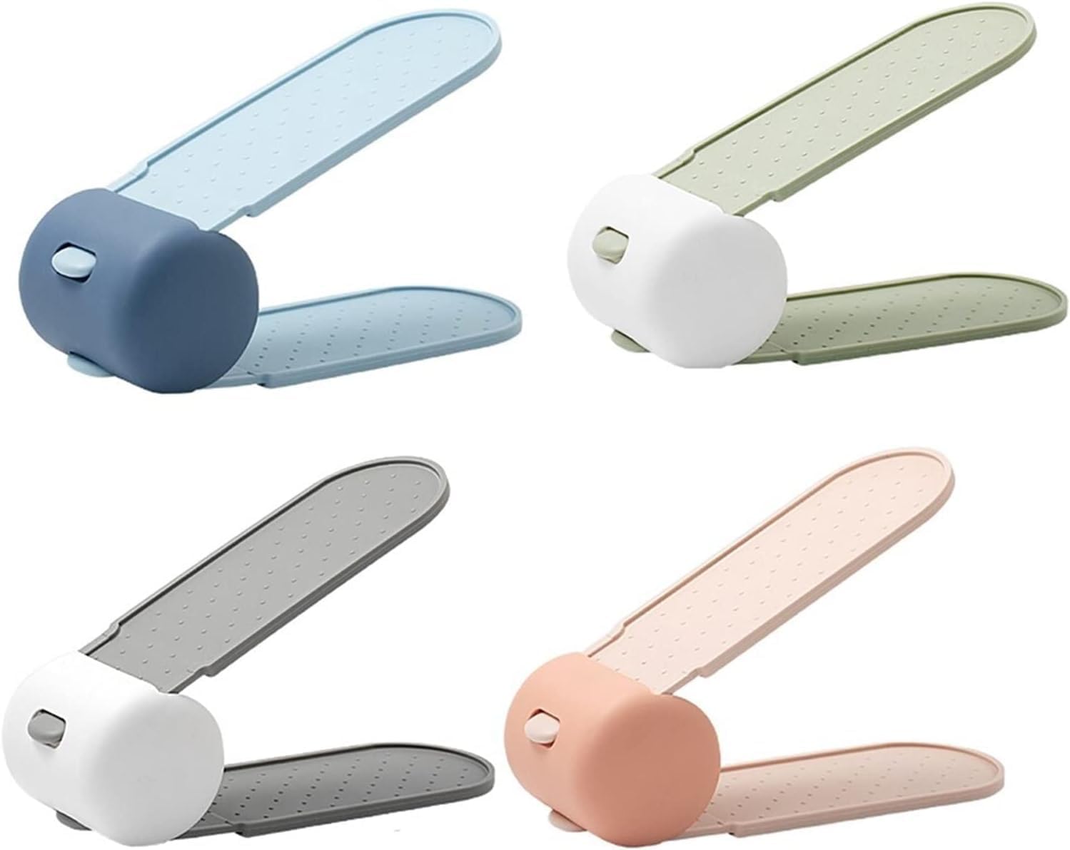 Shoe Slots, 2pcs Shoe Holder Adjustable Organizer Footwear Support Space Saving Height Double(Gray Color)