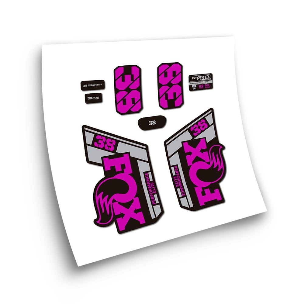 Stickers Fox 38 Performance Elite 2021 lilas durables