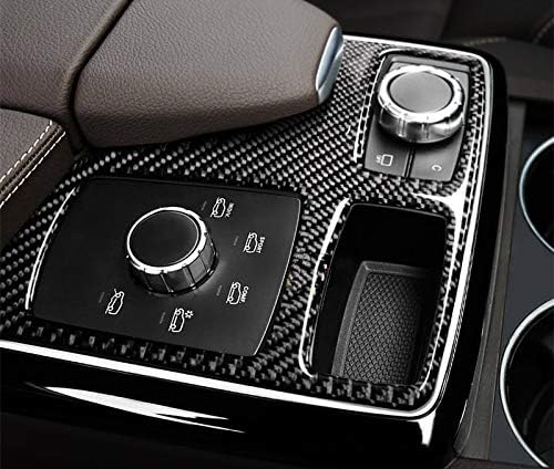 Carbon Fiber Center Console Gear Box Trim Cover for Mercedes-Benz GLE W166 Coupe C292 2015-2019 (Model B)