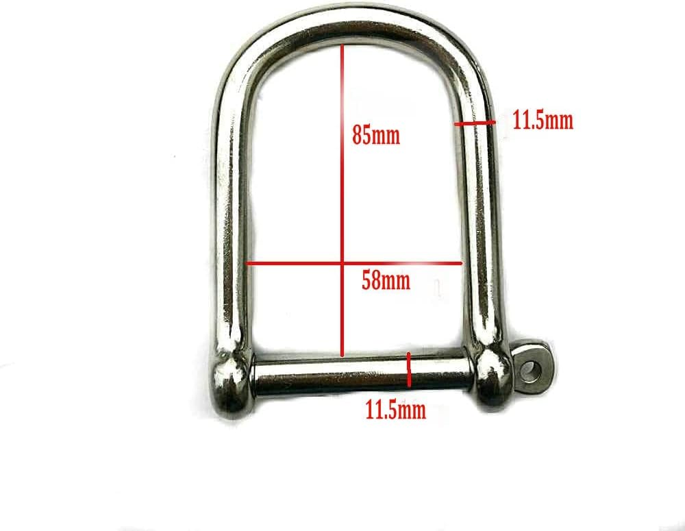Stainless Steel 316 Anchor Wide D Shackle Marine Grade,Choose Size 3/16",1/4",5/16",3/8",1/2" - Image 4