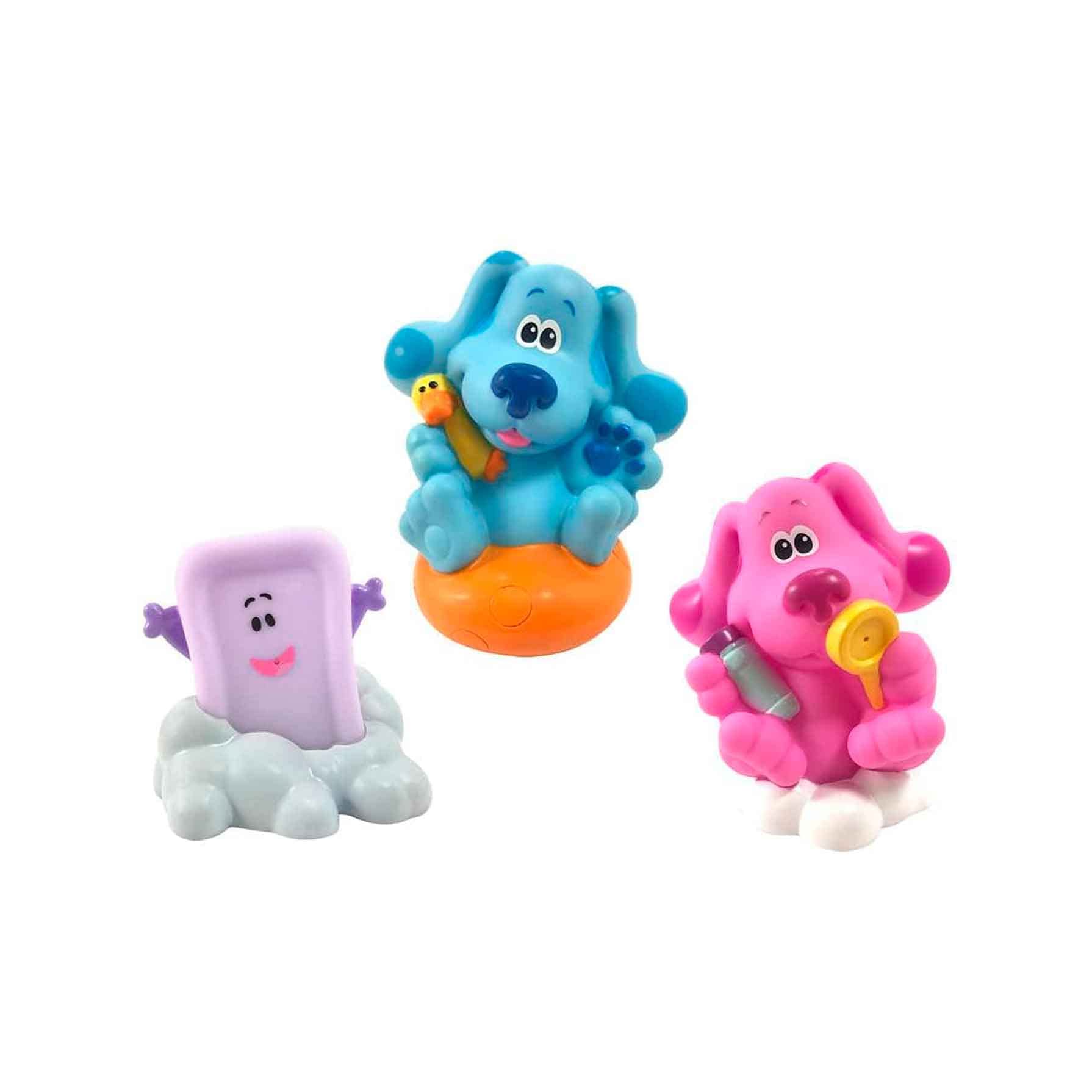Famosa Blues Clues & You Water Squirters, Bath Time Water Toys, 3 Blues Clues Dolls, Like Blue & Magenta, Grab & Shoot Water When Squeezed, Play in the Tub (BLU13000)