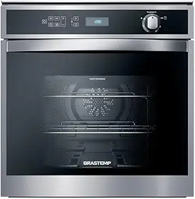 Forno de Embutir a Gás Brastemp 78 Litros Cor Inox com Convecção e Termômetro Meat Control - BOH84AR 220V