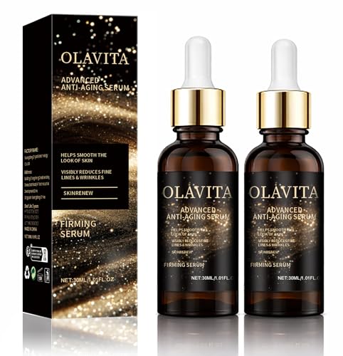 Olavita Liquid Solution Anti Aging Serum-Olavita Face Serum Vitamin C Retinol Vitamin E & Aloe Facial Formula intensely firms skin Smooths Fine Lines and Hydrates