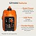 Generac 8251 GP2500i 2,500-Watt Gas Powered Portable Inverter Generator - Compact and Lightweight Design - Produces Clean, Stable Power - COsense Technology - CARB Compliant - Orange/Black