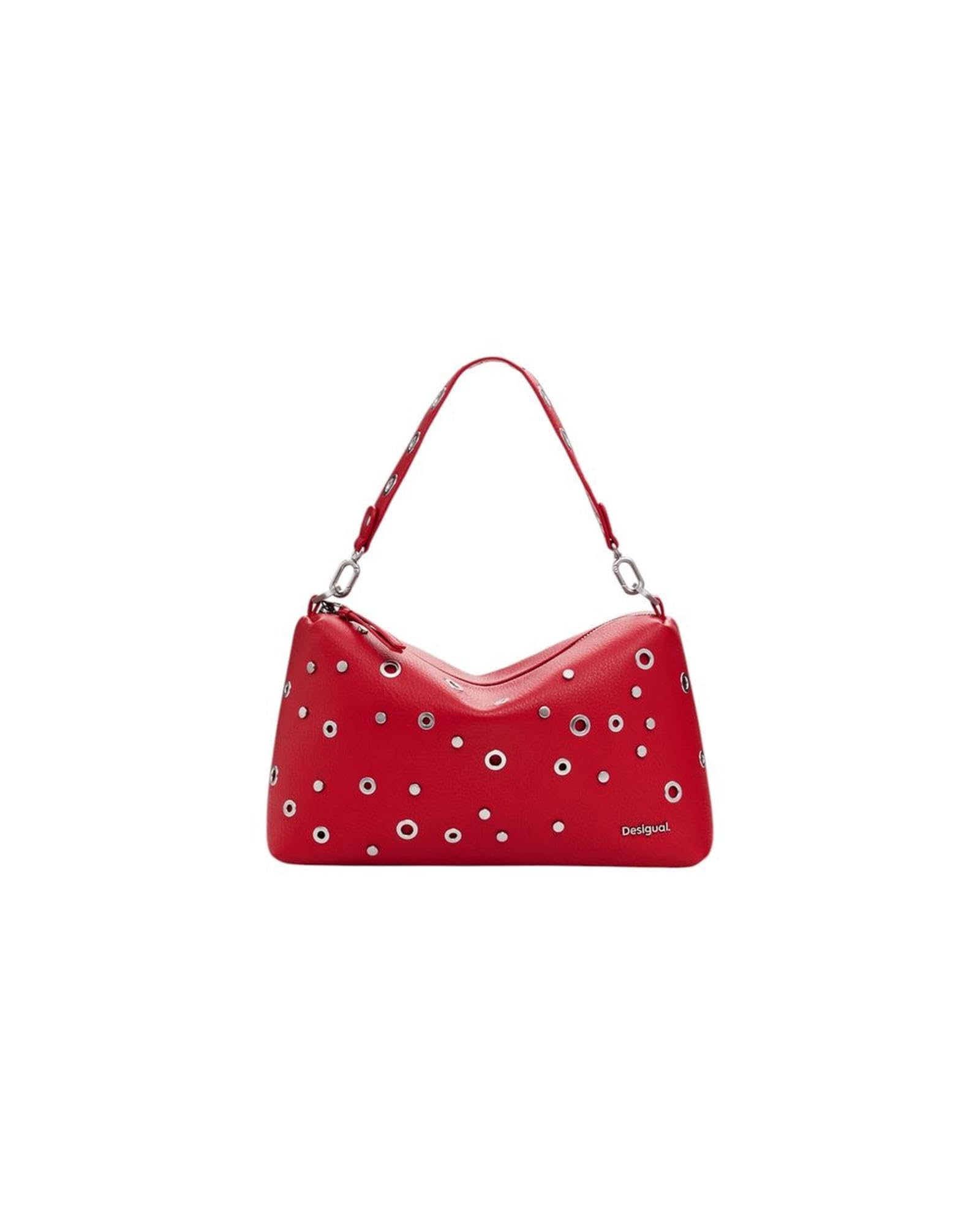 Sac à main semi-circulaire Desigual Rebel Bergamo Rouge
