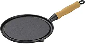 Bifeteira Chapa Ferro Fundido Redonda Lisa 23 Cm