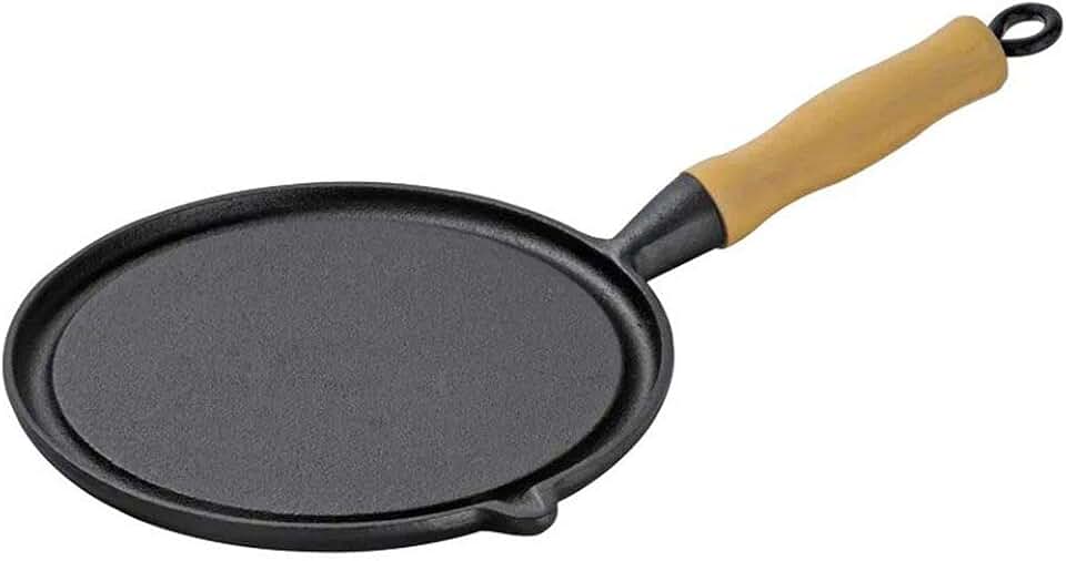 Bifeteira Chapa Ferro Fundido Redonda Lisa 23 Cm