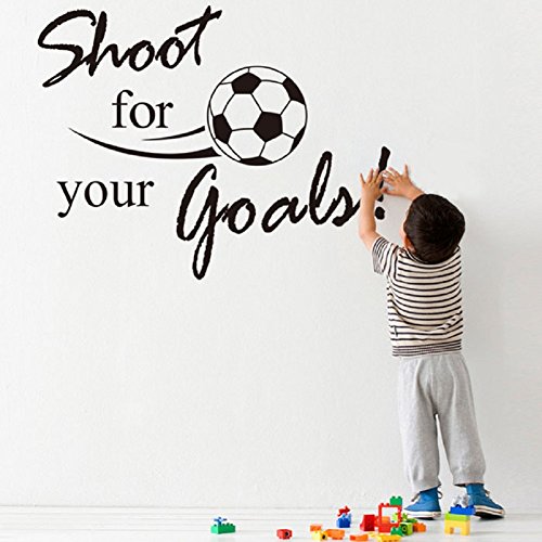 AIMTOPPY New Shoot For Your Goals Football Soccer Removable Decal Wall Sticker Home Decor