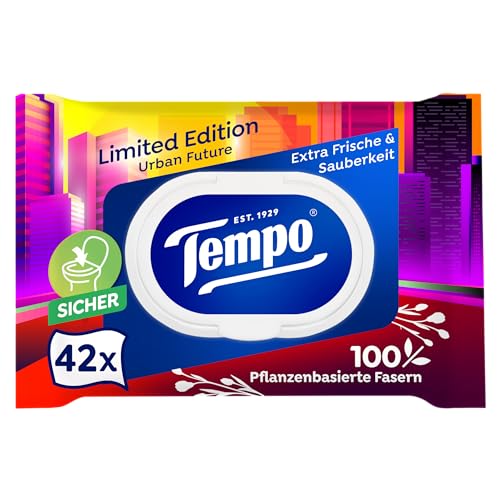 Tempo feuchtes Toilettenpapier im Vorteilspack mit 16 x 42 Tüchern