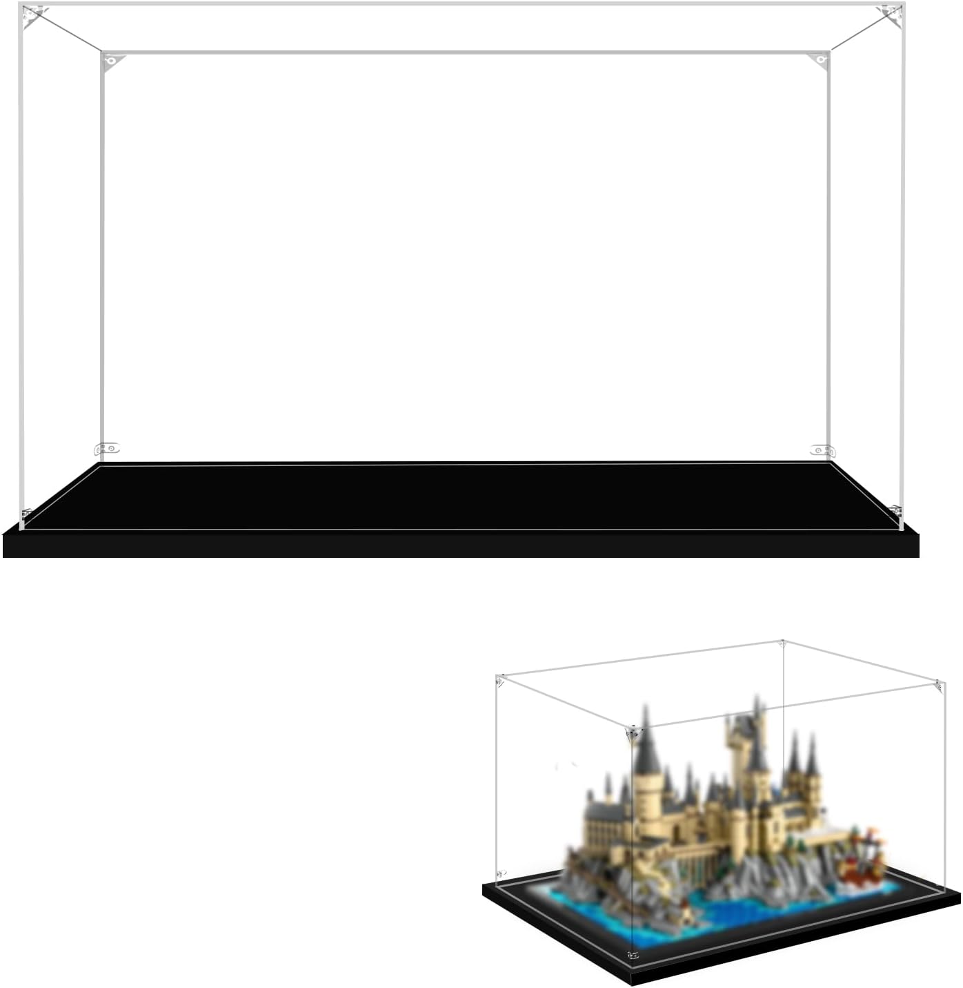 Display Case for Lego 76419 Hogwarts Castle and Grounds, 14.17x11.02x9.441inches (36x28x24cm), Protect Your Collectibles from Dust with a Clear Showcase