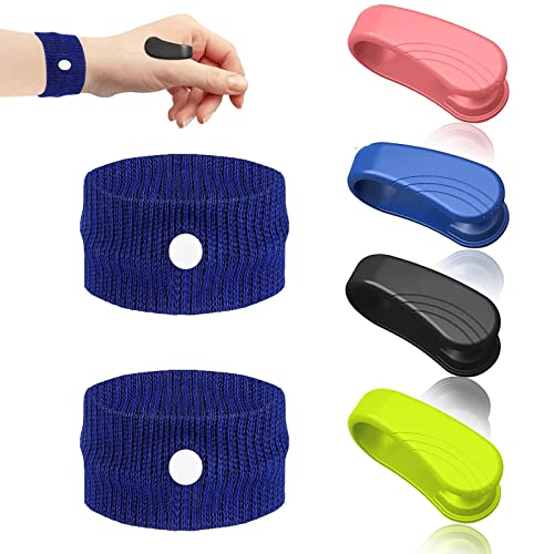 Akupressur Armband und Akupressur Clip - 2 Akupressur armbänder gegen Übelkeit kinder erwachsene 4 hand Akupressur klammer abnehmen magnet Akupressur - Massage kit für Seekrankheit, Autokrankheit Cover