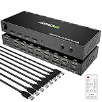 AIMOS – AIMOS HDMI KVM Switch, 8 In 1 Out Umschalter Aktie Monitor M