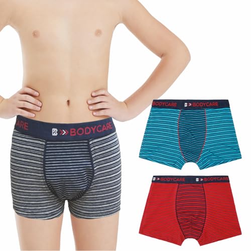 Image of BODYCARE Boys Cotton Solid Trunks Pack of 2 | Soft & Breathable Innerwear | Comfortable Elastic Waistband | Kids Underwear | Skin-Friendly Fabric