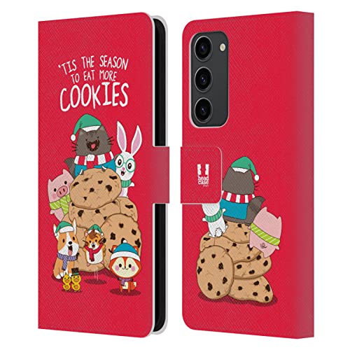 Étui portefeuille en cuir Samsung S23+ Wilbur le Chat Tout le Noël d'Étoile