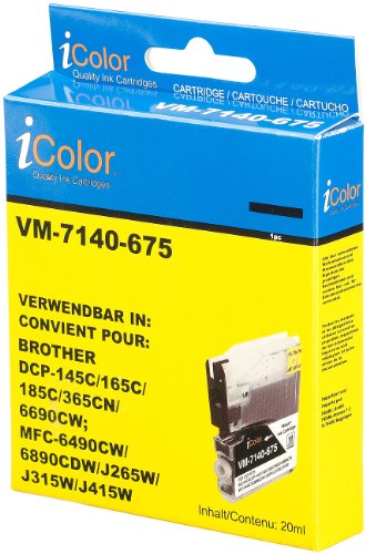 iColor brother mfc250c: Tusz do Brothera (zastępuje LC980/1100), czarny (brother mfc 6490cw, dcp 145c, drukarka)