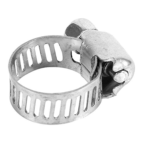 Generic 10 Pcs Worm Clips 3/8-1/2, Adjustable Stainless Steel Drive Hose Clamps, Easy to Tighten, Wide Adjustable Range, Made of Stainless Steel, Smooth Inside, Genericgbvmxd1otz