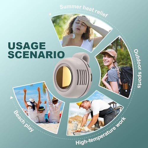 Image of Portable Silent Mini Bladeless Electric Fan,Mini Whirlwind Fan for Waist Clip Fans,Rechargeable HandsFree Clip on Fan for shirt for Shirt,Suitable for Outdoor &Travel & Office(White)
