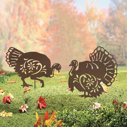 Metal Turkey Garden Stakes,Outdoor...