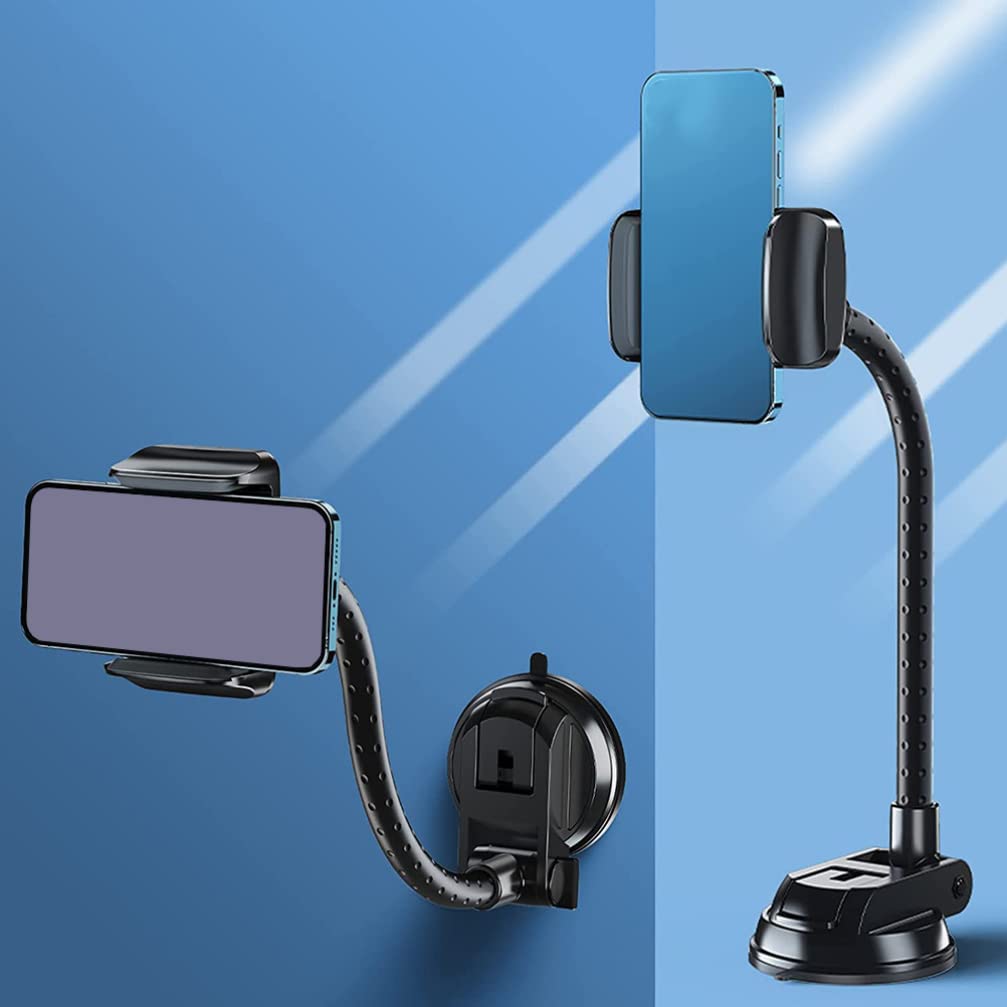 Gatuida Supporto per Cellulare Auto Ventosa Supporto Smartphone per Auto Rotazione Automatica Montaggio Veicolo per Telefono e Gps