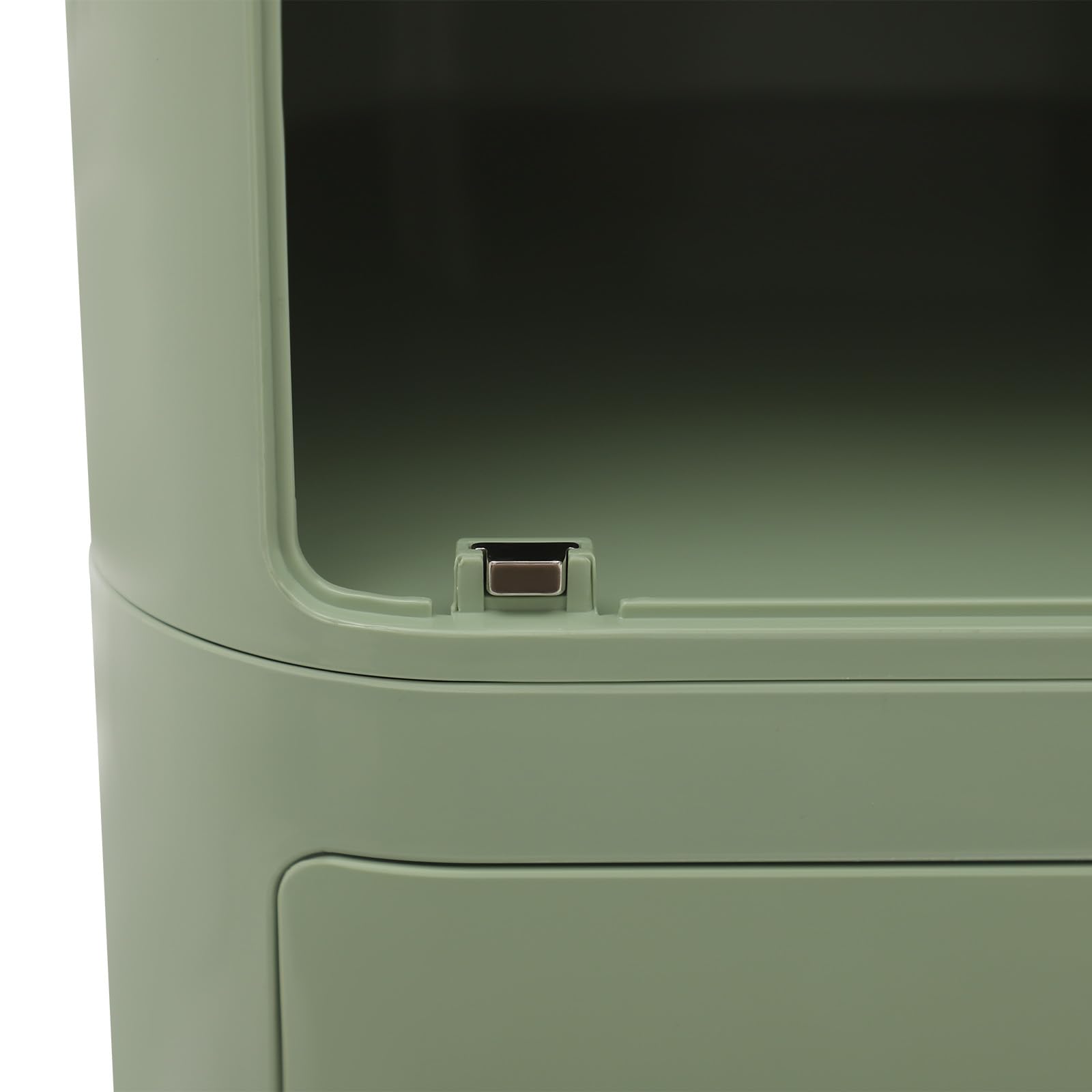 Caisson de rangement à roulettes, Caisson de rangement avec 3 tiroirs, Classeur sous le bureau, Classeur à roulettes pour le bureau et la maison (Vert Matcha)