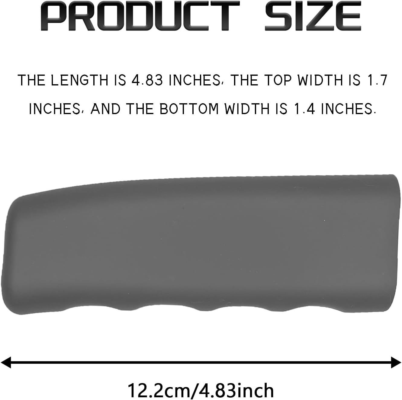 Car Handbrake Cover, Soft Silicone Wavy Brake Grips Protector, Anti-slip Auto HandBrake Lever Cover, Emergency Brake Parking Decorative Hood for Car Truck SUV, Universal Car Accessories (Grey) image 2