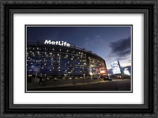 MetLife Stadium 2X Matted 24x20 Black Ornate Framed Art Print from The Stadium Series