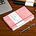 Yoment Journal for Women 324 Pages Pink Leather Journals for Writing A5 Hardcover Journaling Notebooks 100 GSM Thick College Ruled Notebooks for Work School, Pink