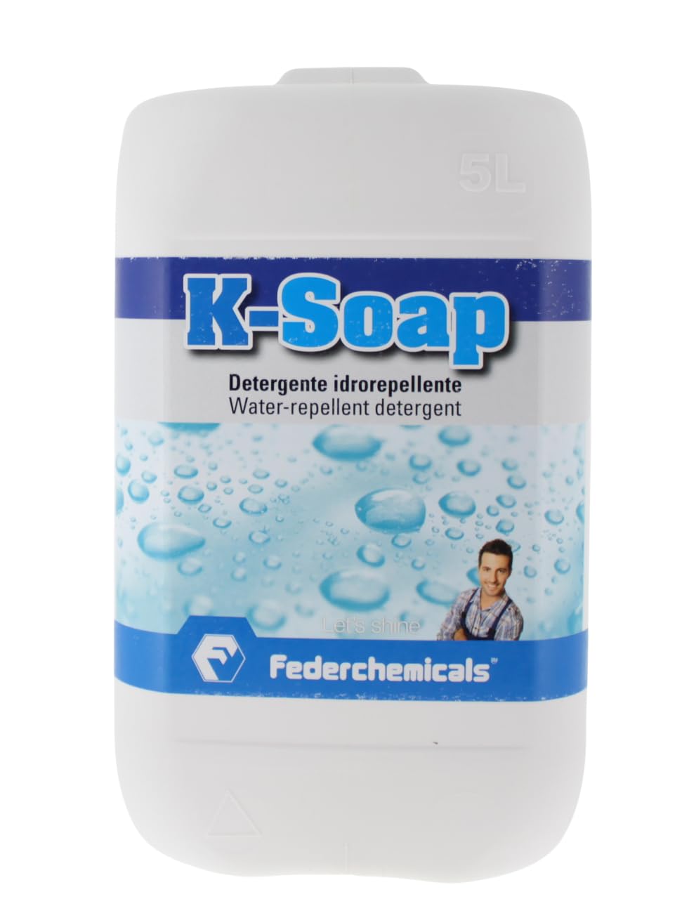 Detergente Idrorepellente K-SOAP Federchemicals LT 5 – Effetto Idrorepellente Immediato, Protezione per Superfici