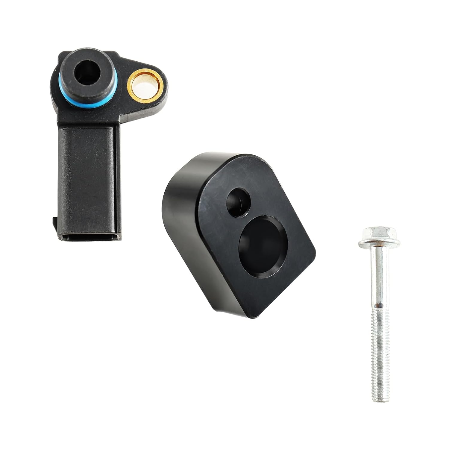 MAP Sensor with Black Spacer Kit for Ford F250 F350 2011-2019 Manifold Absolute Pressure Sensor